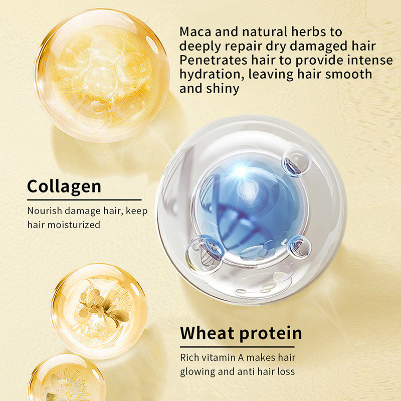 Moisturizing Collagen Hair Mask Hydrating Soft Nourishment Cream Deep Cleansing Hair Care Essential Oil 6 Moisturizing Collagen Hair Mask Hydrating Soft Nourishment Cream Deep Cleansing Hair Care Essential Oil - Image 6